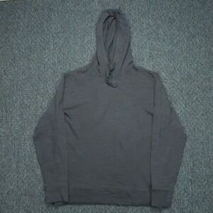 Faherty Hoodie Mens Medium Gray Sunwashed Slub Midweight Pullover Hooded